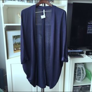 NWT Medium Navy Shell Cardigan