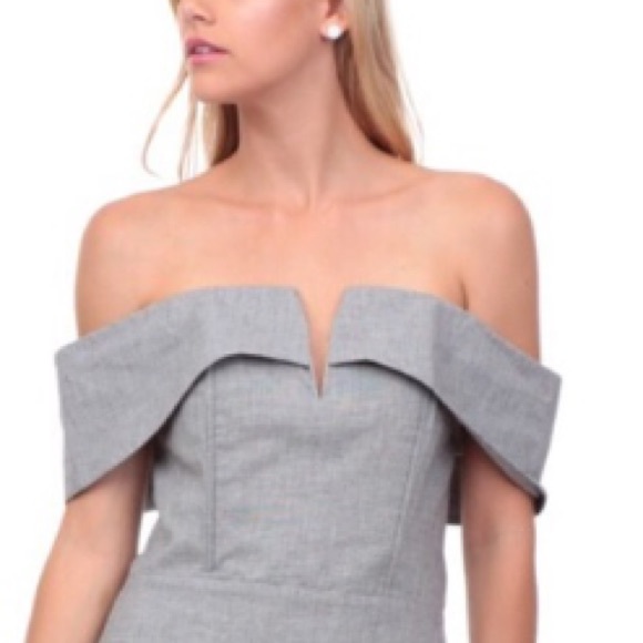 Elegant Off Shoulder Linen Blend Dress! - Picture 2 of 5