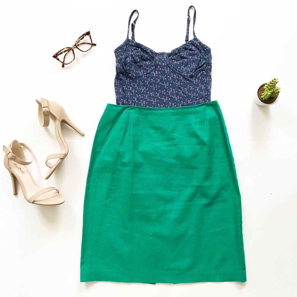 Green Vintage Pencil Skirt ✨