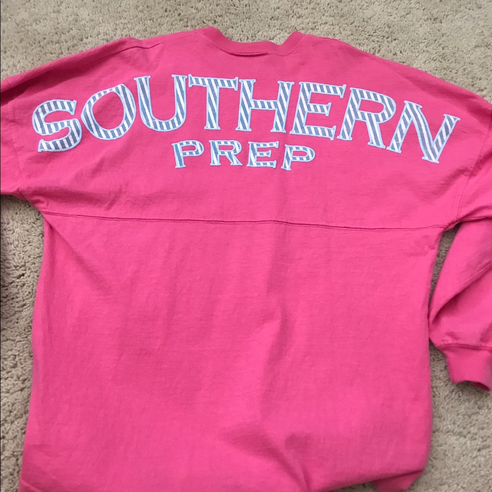 southern prep spirit shirt in pink