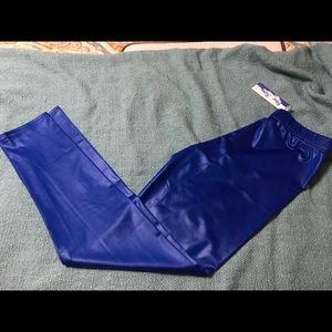 Faux liquid leather leggings