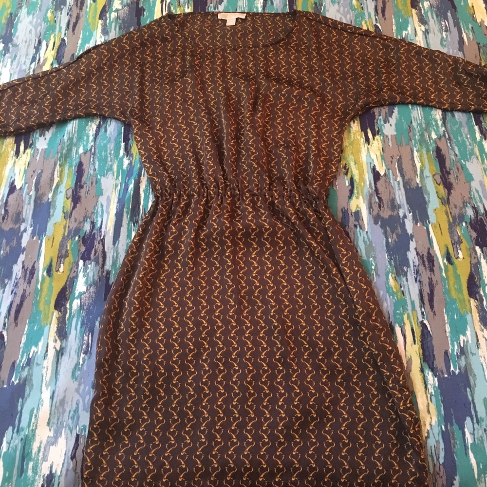 🔴 Michael Kors Brown Chain Link Dress