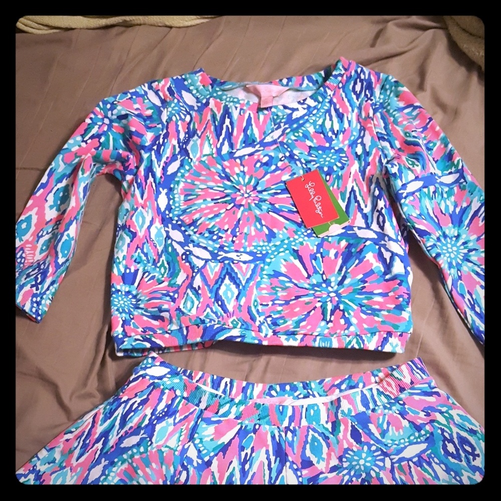 Lilly pulitzer shirt and skort set