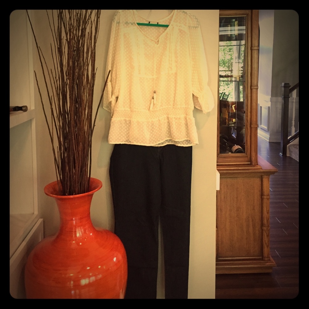 Sheer Peasant Blouse