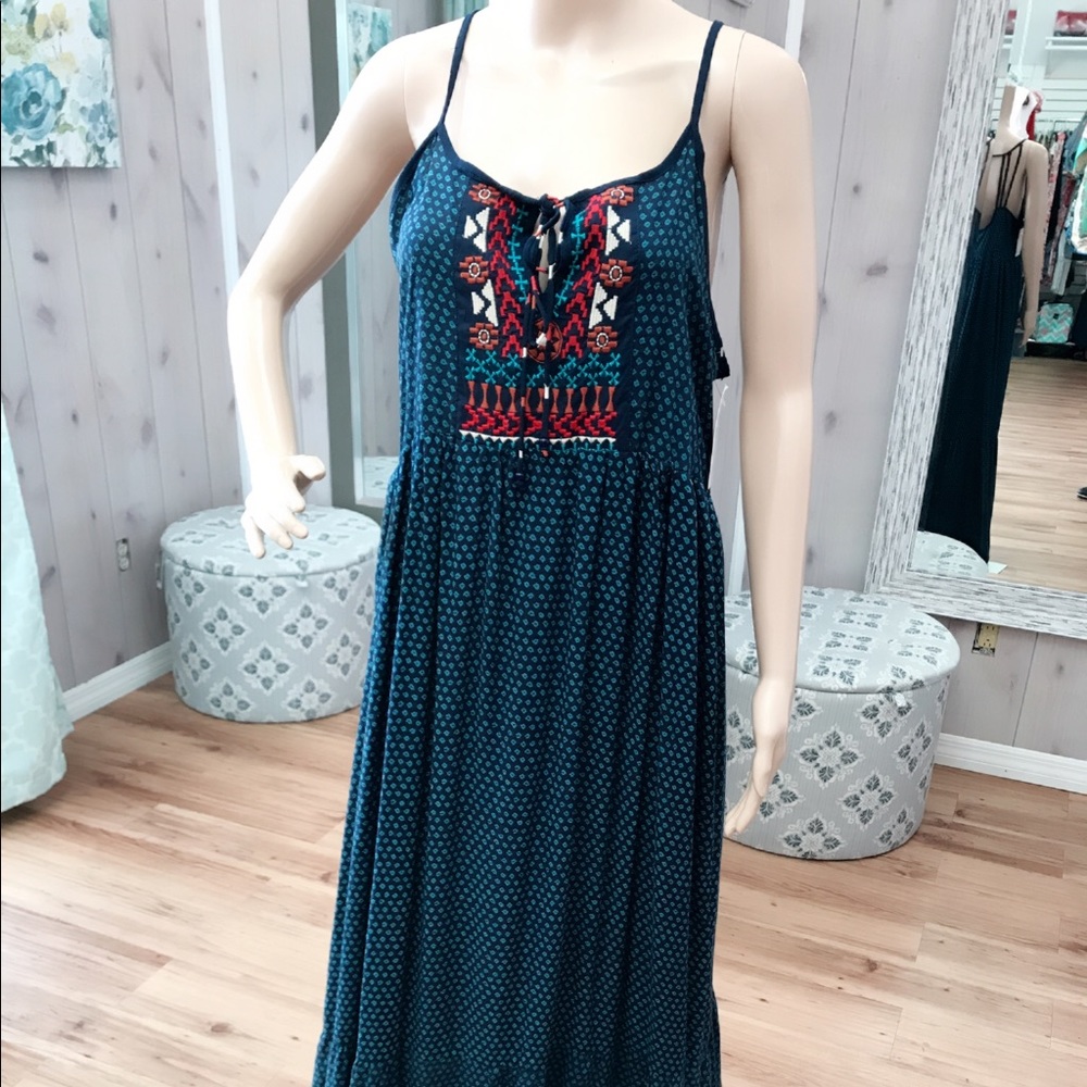 Green bohemian Maxi