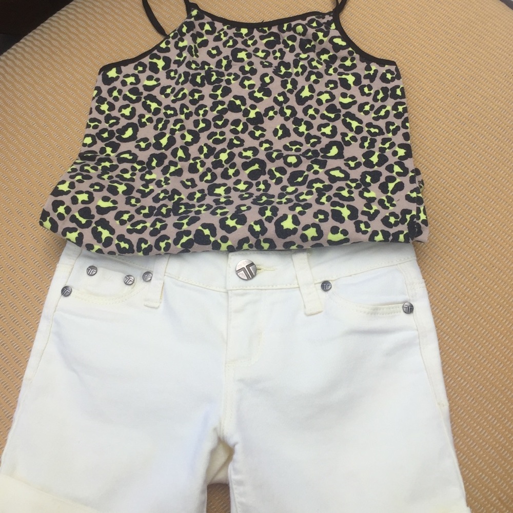 Girls Sz 7 shorts & camp cami top (M 7-8)