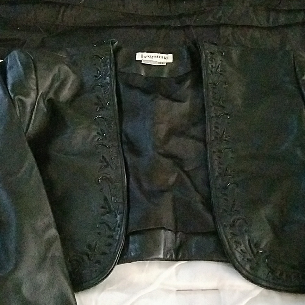 Leather bolero jacket