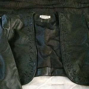 Leather bolero jacket