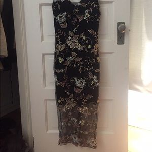 True Violet embroidered midi dress