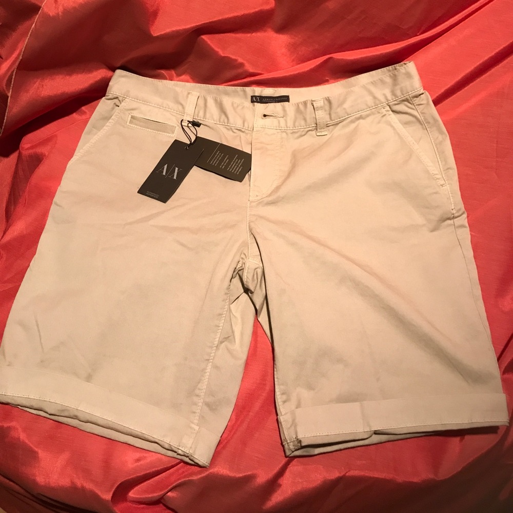 NWT A|X Armani Khaki Shorts Sz8