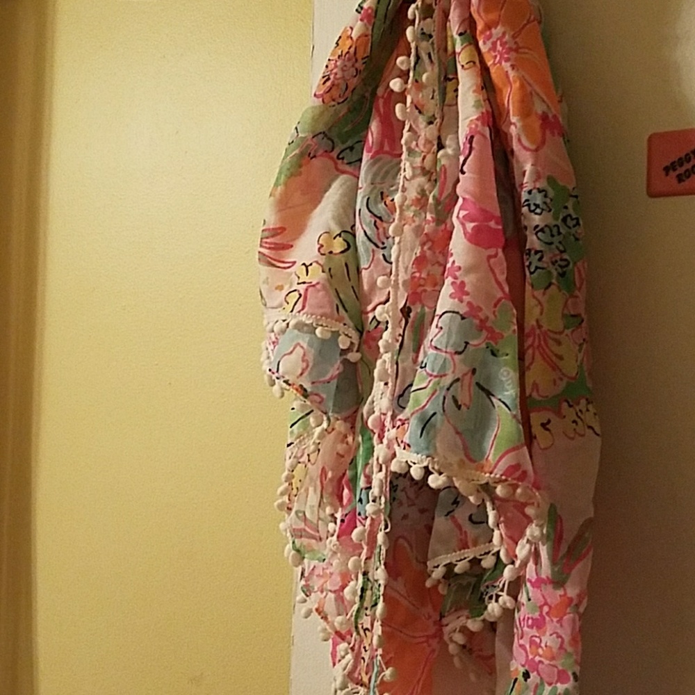 Lilly PulitzerxTarget Nosey Posey scarf w/ pom pom