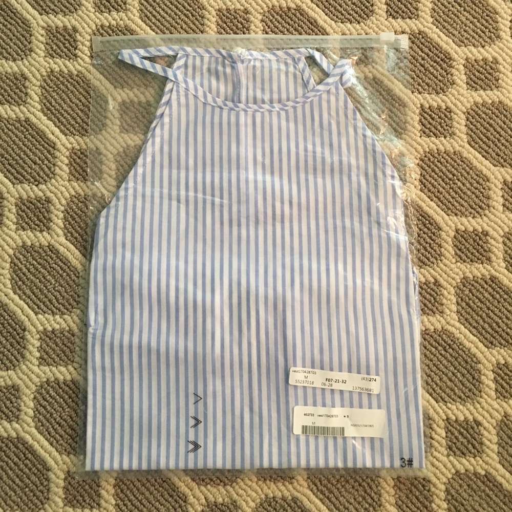 Blue striped tank - Picture 2 of 4
