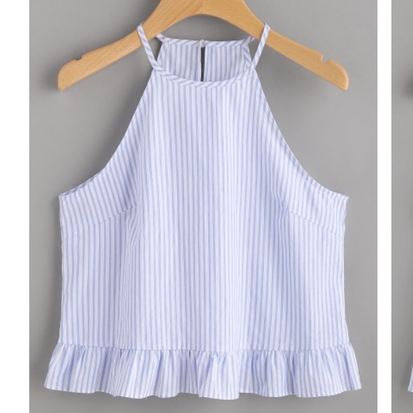 Blue striped tank - Picture 3 of 4