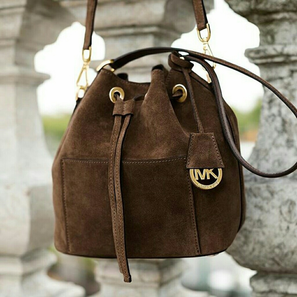 Michael Kors Greenwich Suede Bucket Bag