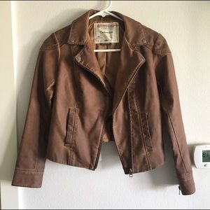 00P Anthropologie Cartonnier Vegan Leather Jacket