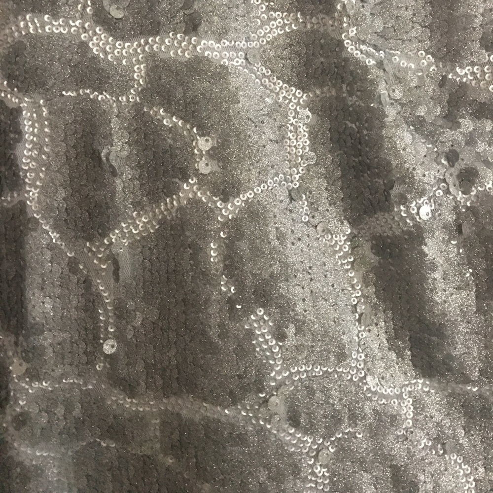 Express Silver Sequin Patterned Dress - image 2