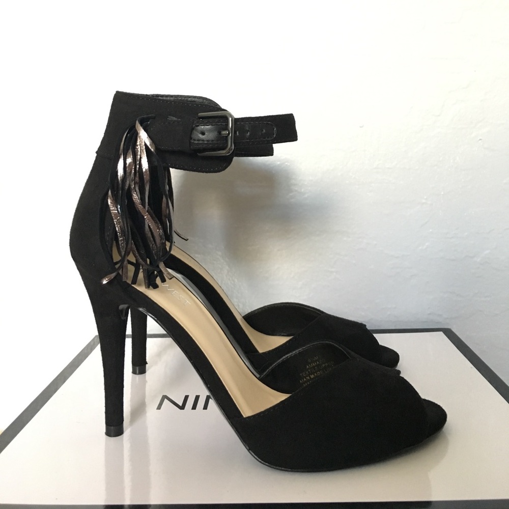 New! NINE WEST Amma Open Toe Heels