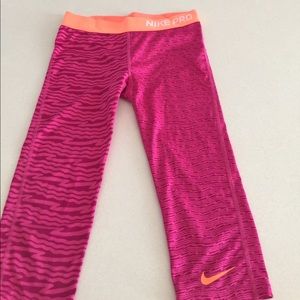 Girls Nike pro tights size M