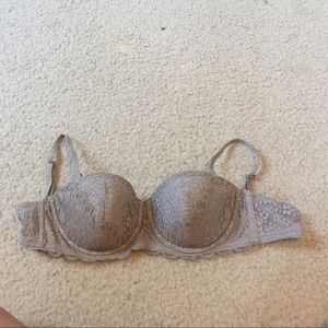 Grey Lace Victoria's Secret Bra
