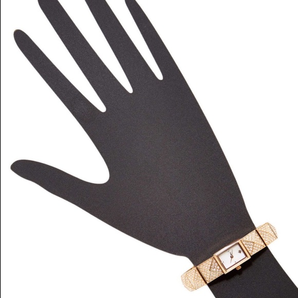 Kate Spade Pave Cobble Pyramid Watch! 10mm - Picture 3 of 8