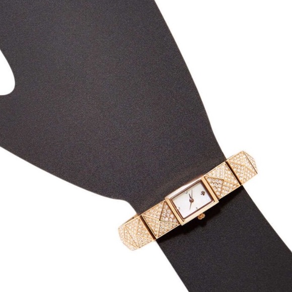 Kate Spade Pave Cobble Pyramid Watch! 10mm - Picture 4 of 8