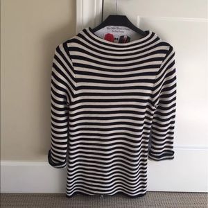 Boden Sophia navy & cream striped sweater US 4