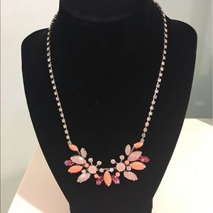 Ann Taylor crystal and stone statement necklace