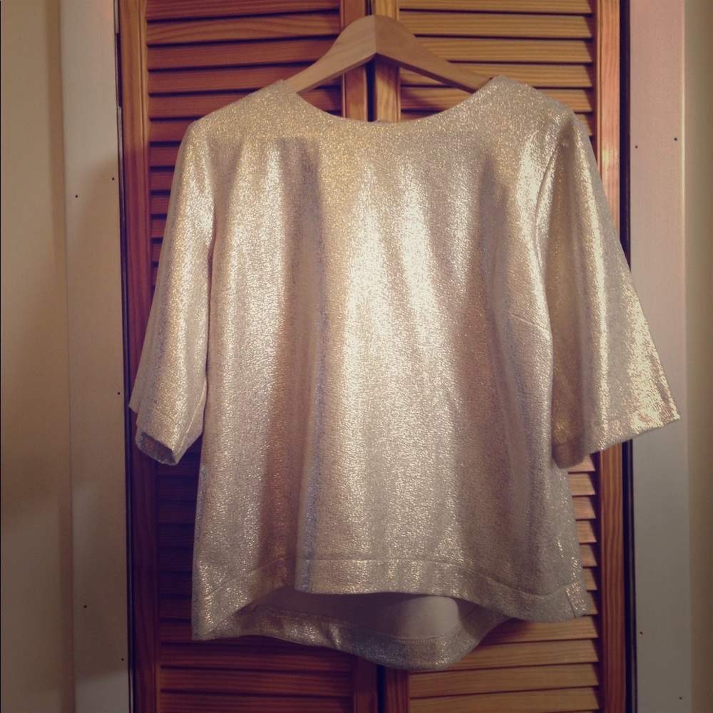 Metallic Gold High Low Top