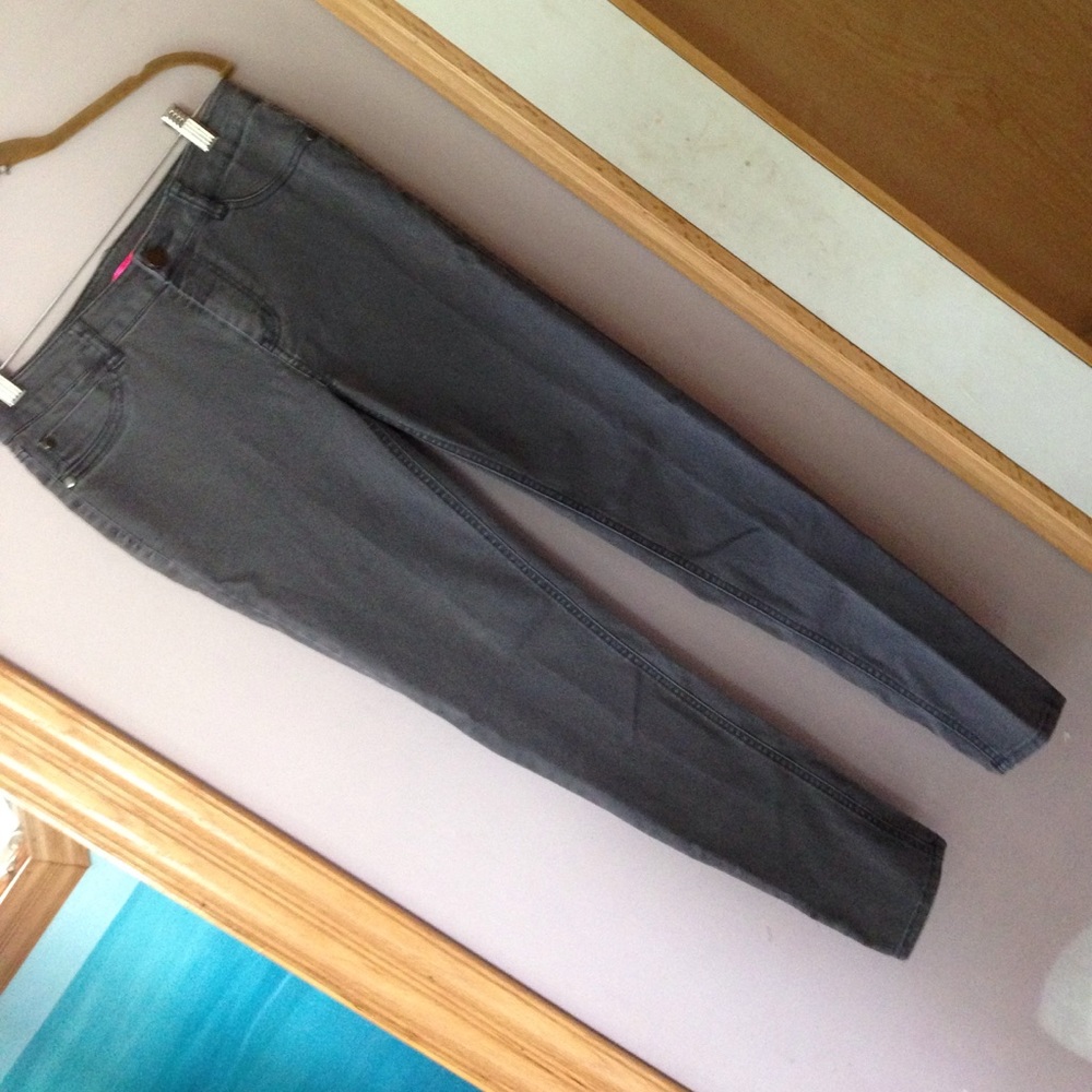 Gray Stretch Denim Jeans