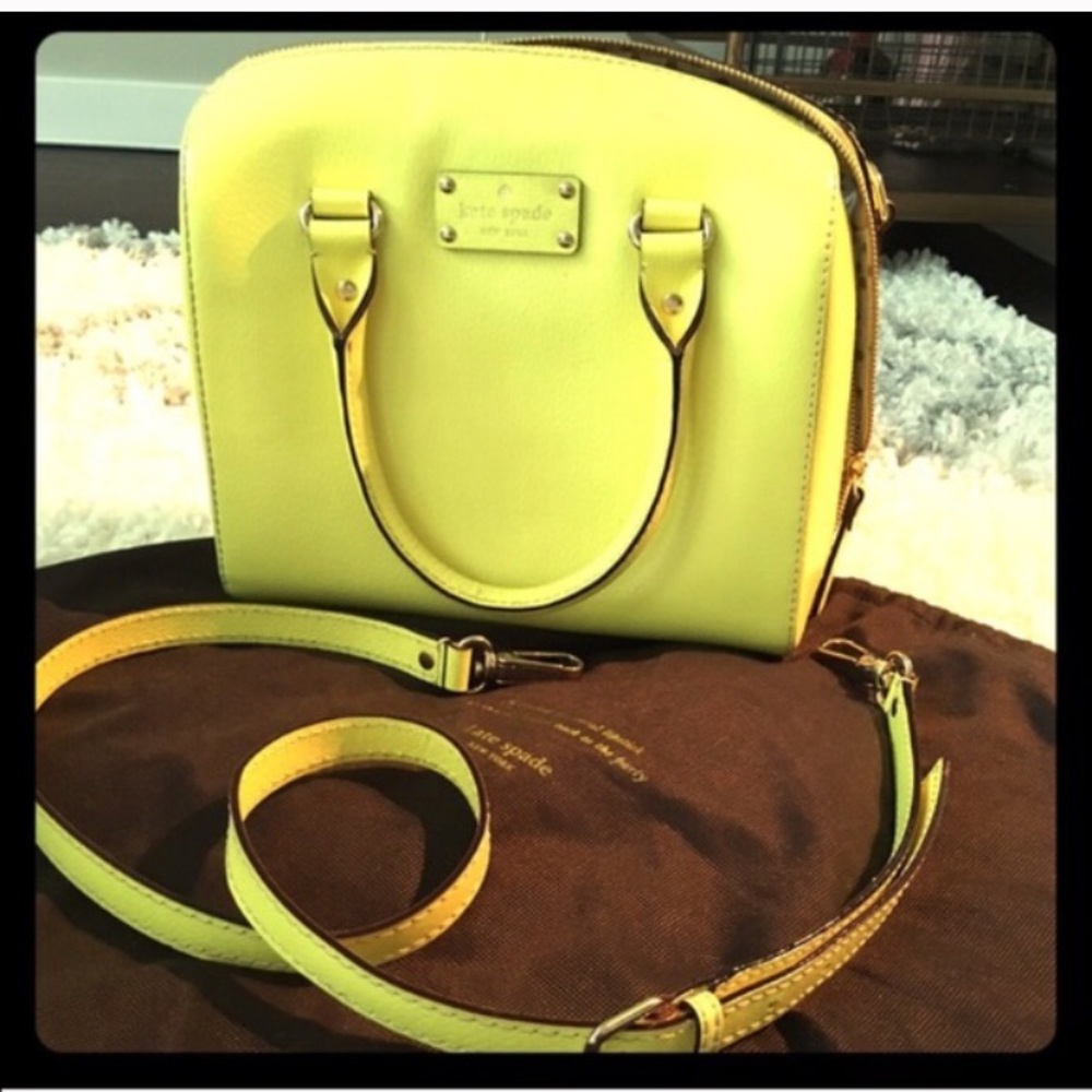 Bright yellow Kate Spade bag