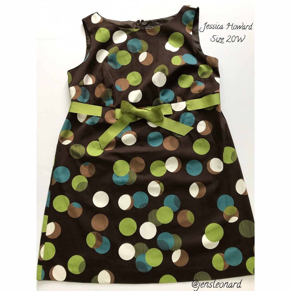Jessica Howard Shift Dress with Grosgrain Ribbon
