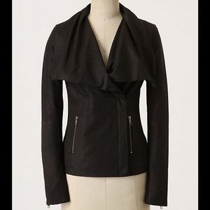 Cartonnier Leather Biker Melange Jacket