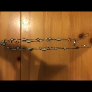 LOFT long multi tone necklace