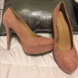 Pink Suede Lauren Conrad Platform Heels