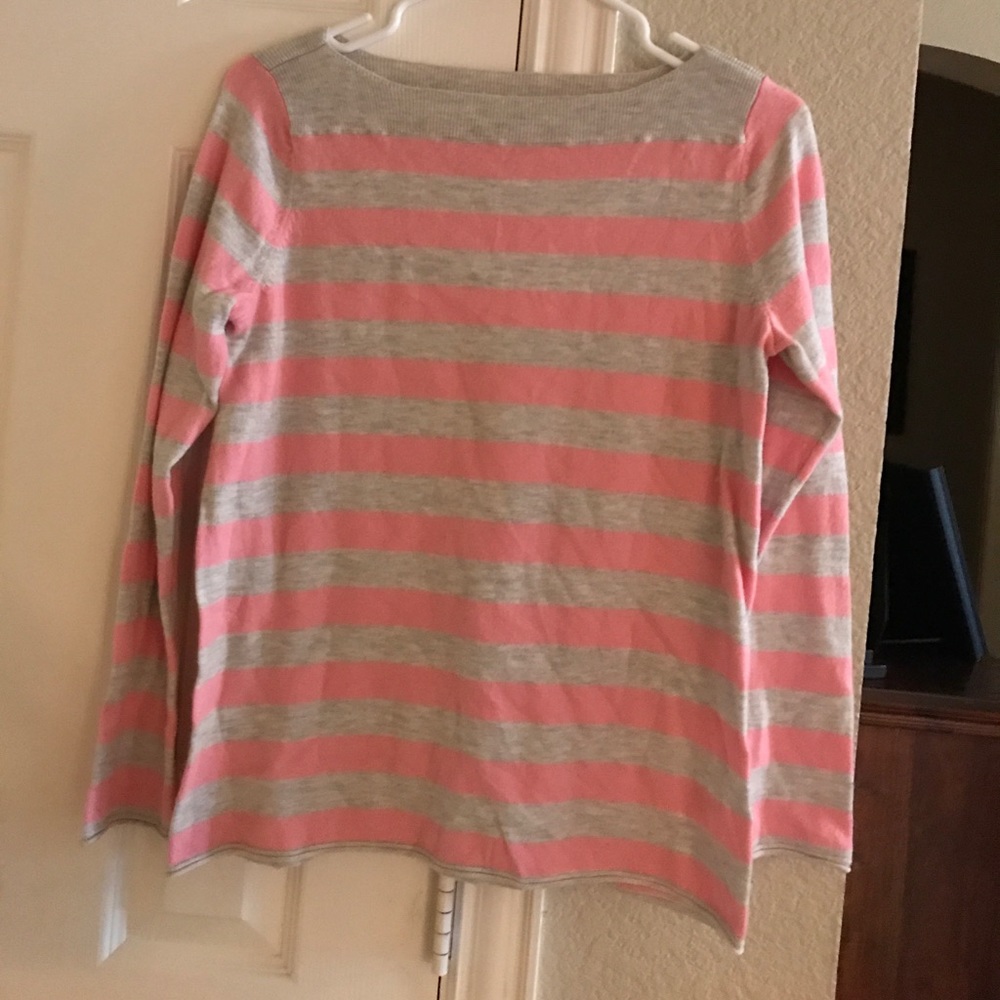 Striped scoop neck sweater