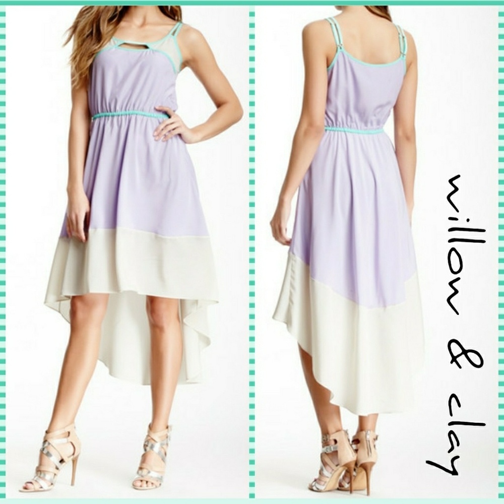 NWT Anthro Willow & Clay hi lo keyhole dress, M