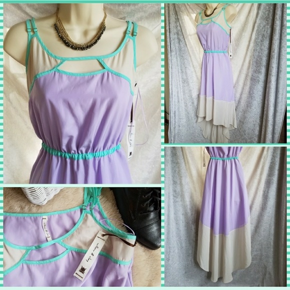 NWT Anthro Willow & Clay hi lo keyhole dress, M - Picture 3 of 5