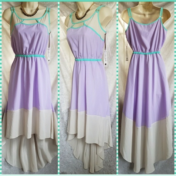 NWT Anthro Willow & Clay hi lo keyhole dress, M - Picture 2 of 5