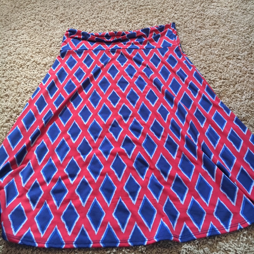 red blue azure skirt