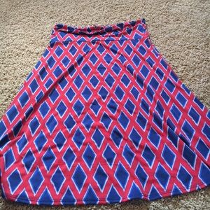 red blue azure skirt