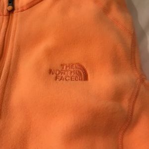 North Face Orange Polyester Sweatshirt