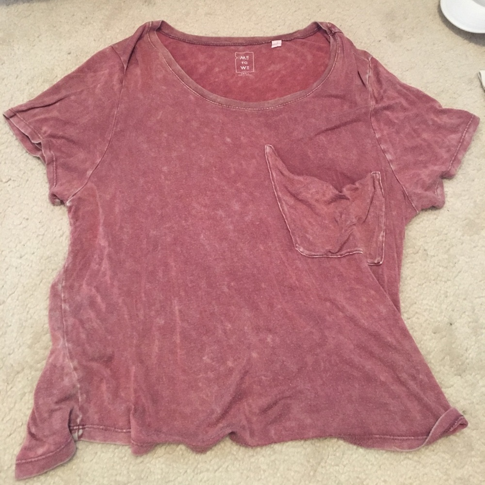 Maroon Flowy/Comfy Short Sleeve Top