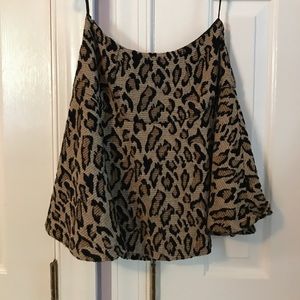 Free people animal print mini skirt