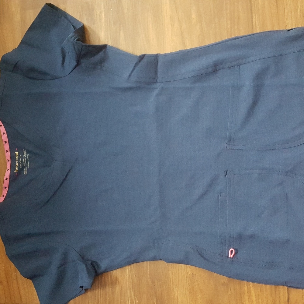 Navy blue scrub top