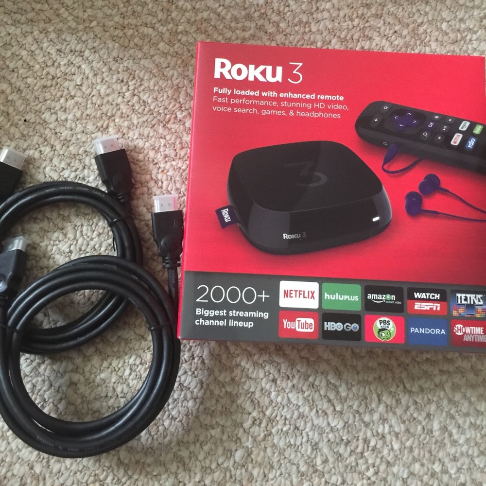 Brand new Roku 3. Comes with 2 new hdmi cables.