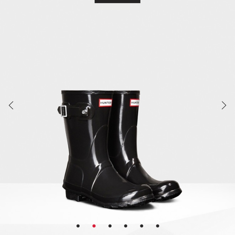Hunter Short original rain boots black size 9