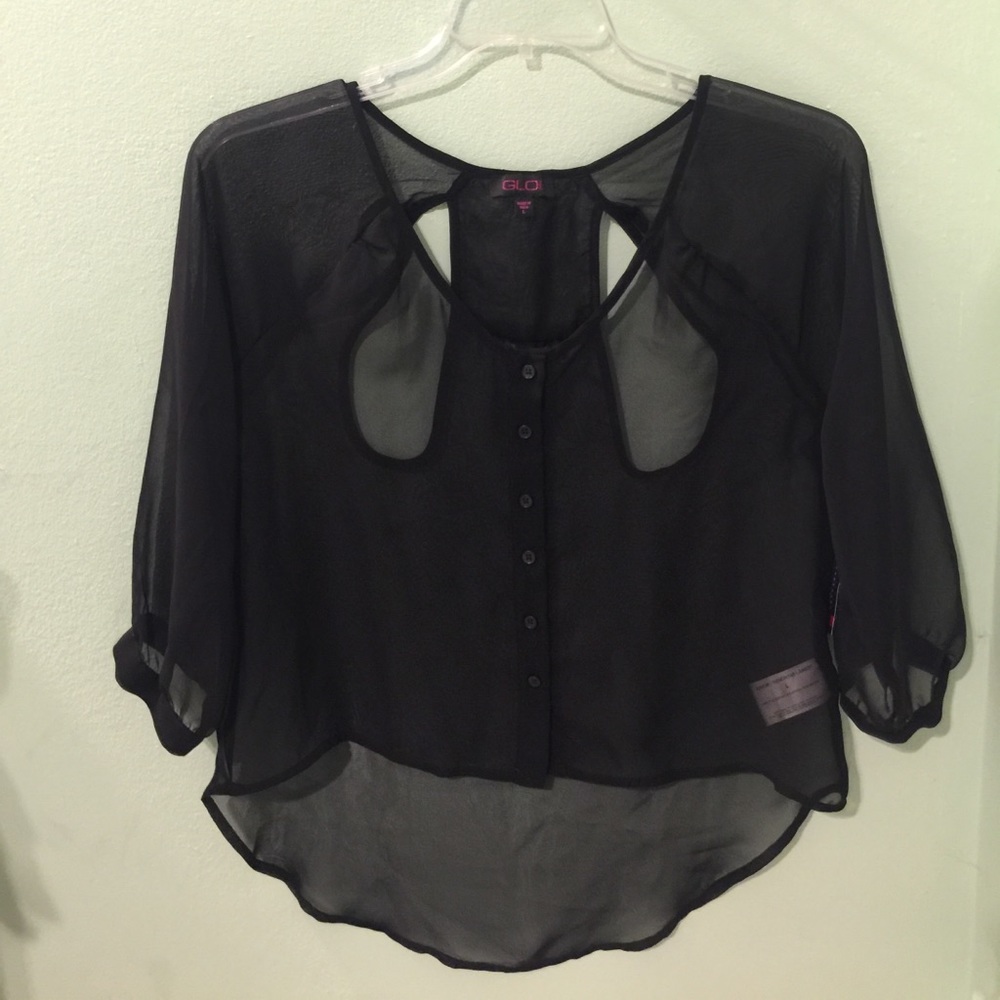 Black transparent light weight top
