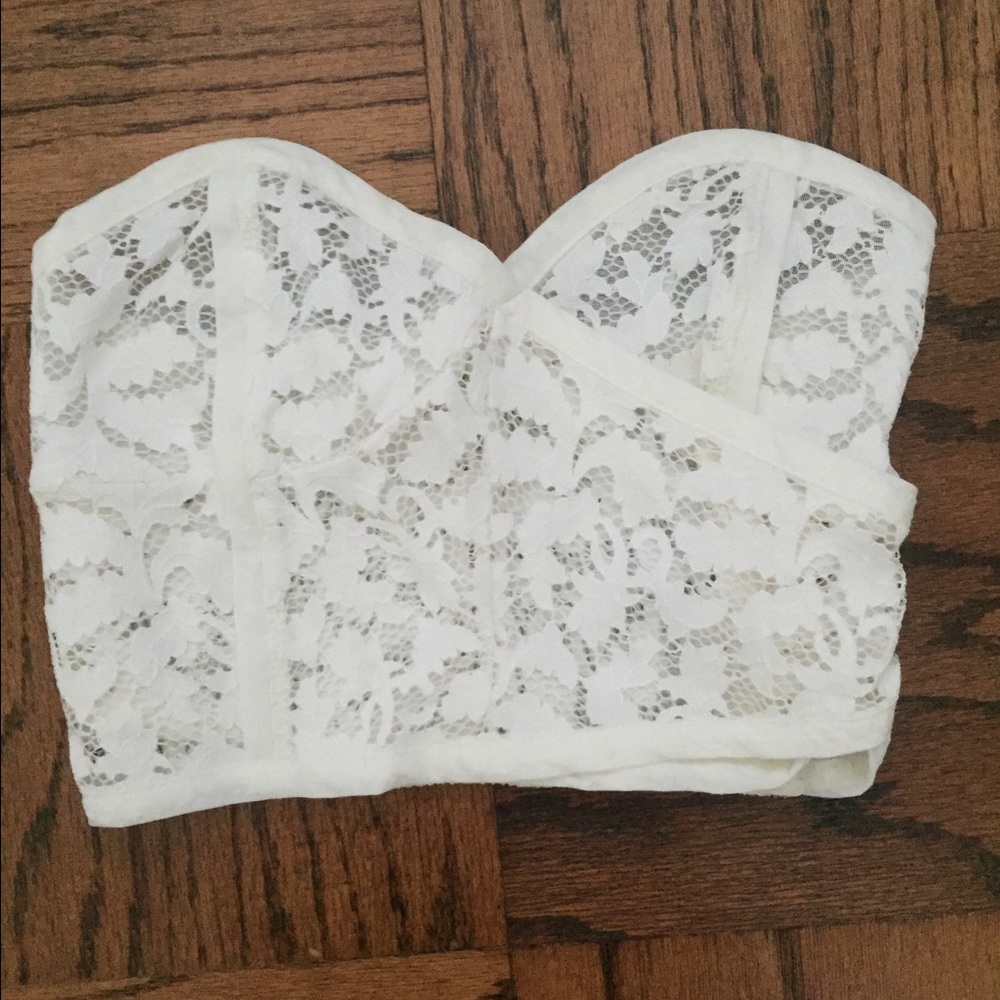 Free People Sweetheart Bandeau in White