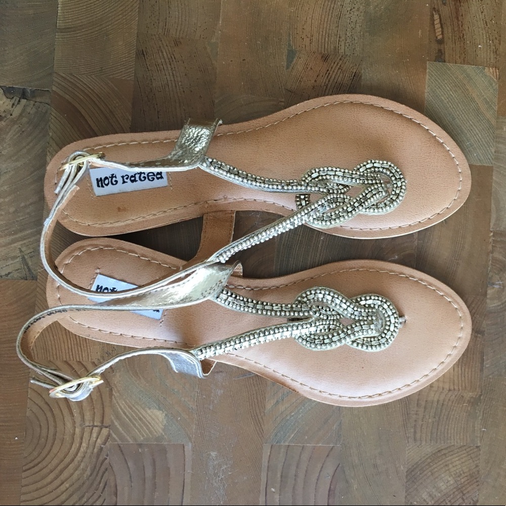 Not Rated beaded silver sandals: Never Been Worn!