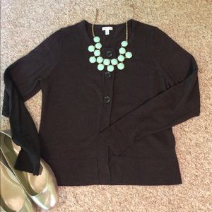 Semantiks 3 button chocolate merino sweater